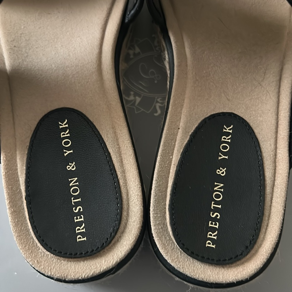 Preston & York Women’s Talula Black Leather Strappy Sandals Size 8 - Picture 2 of 6
